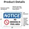 Signmission No Smoking In Pool Area OSHA Notice Sign, Vinyl Decal, 5in W x 3.5in L, 2PK OS-2PACK-NS-D-35-L-16184 - alternate 4